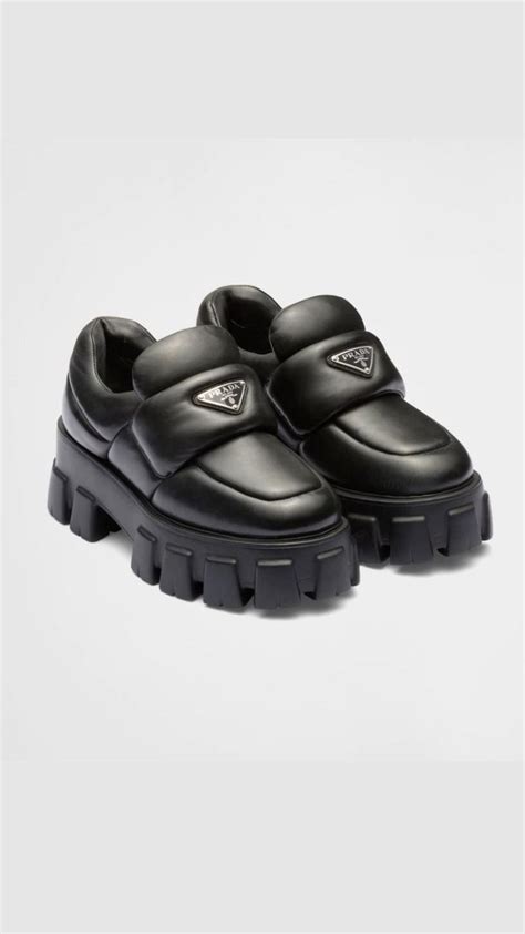 prada puffy loafers|prada lace up shoes.